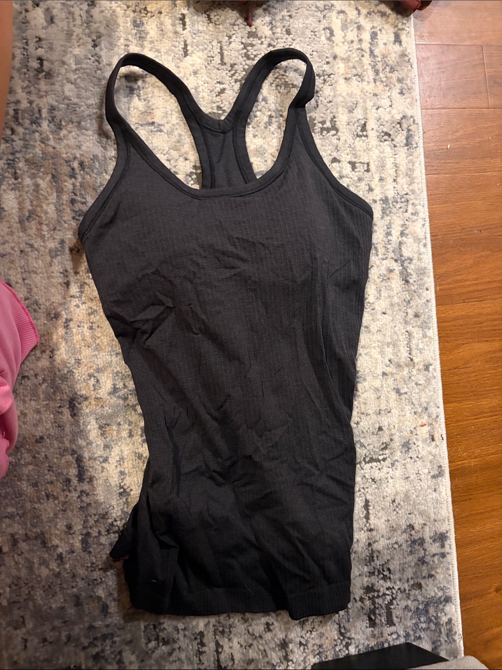 lululemon athletica Black Ribbed Racerback Tank